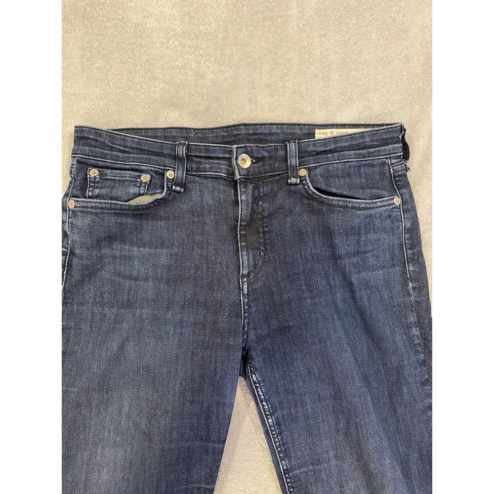 Rag Bone Jeans Women Size 29 Cate Mid Rise Ankle Skinny Dark Blue Wash Denim USA